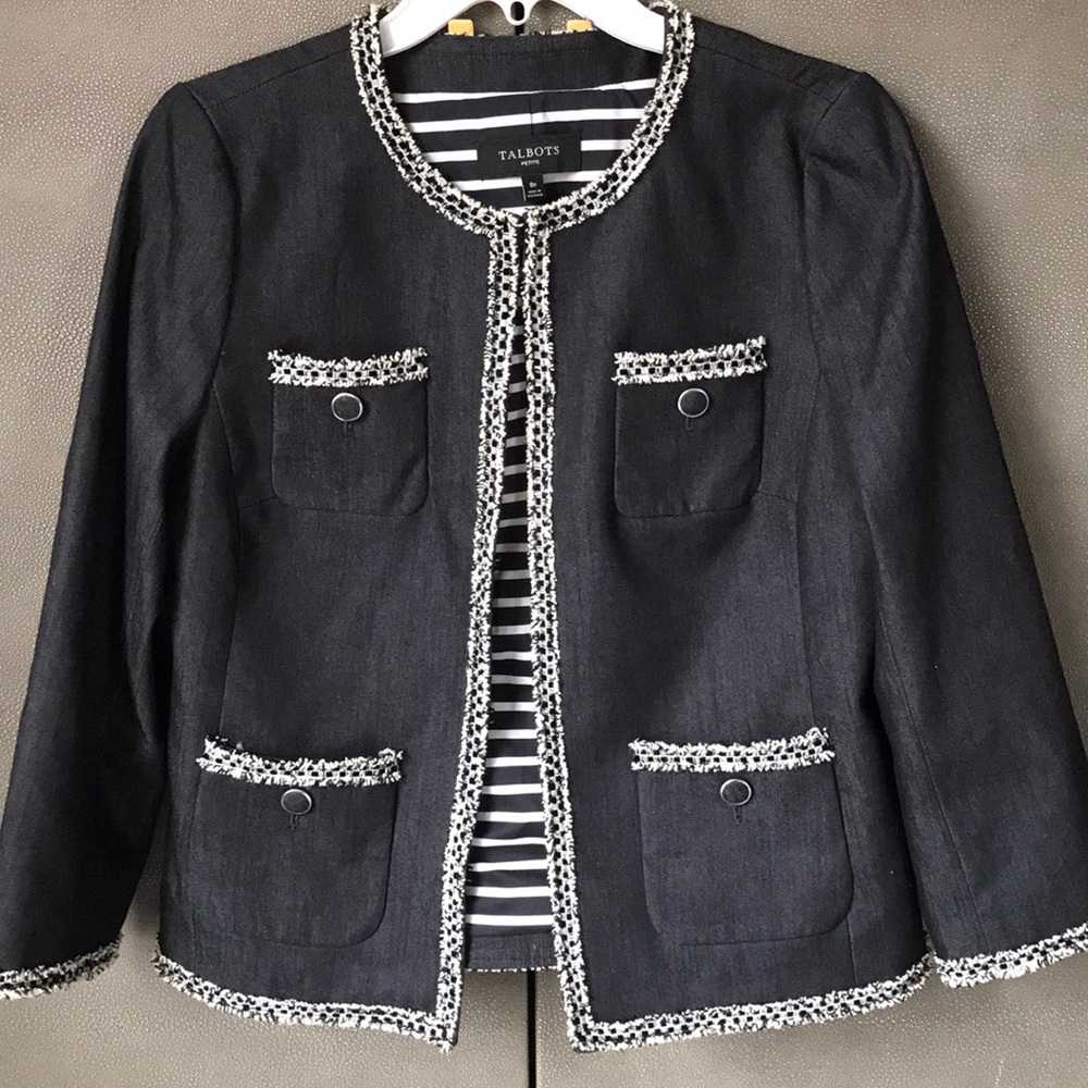 Talbots cropped jacket 8P